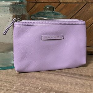 Tahari Zipper Pouch in Lavender Travel bag Cosmetic Bag